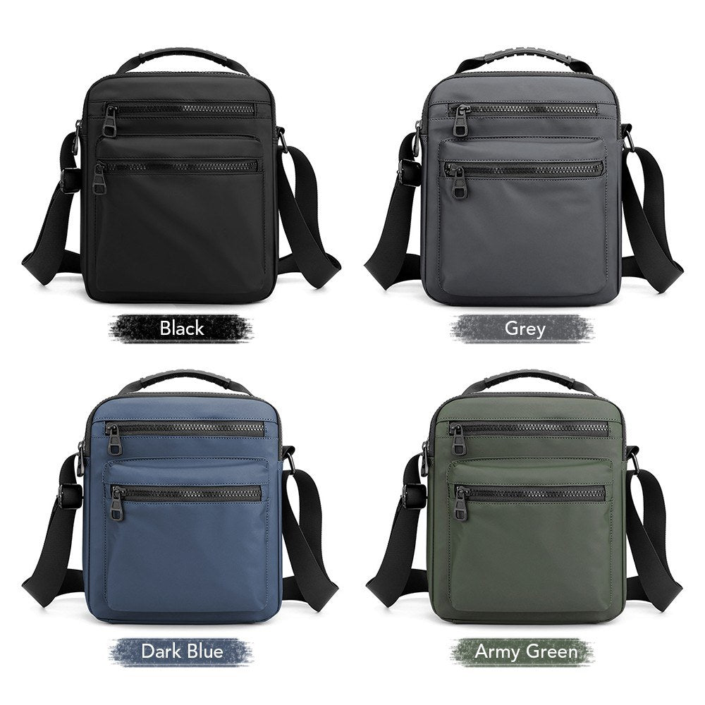 Mens Wear-Resistant Oxford Sling Crossbody Shoulder Bag with Adjustable Strap