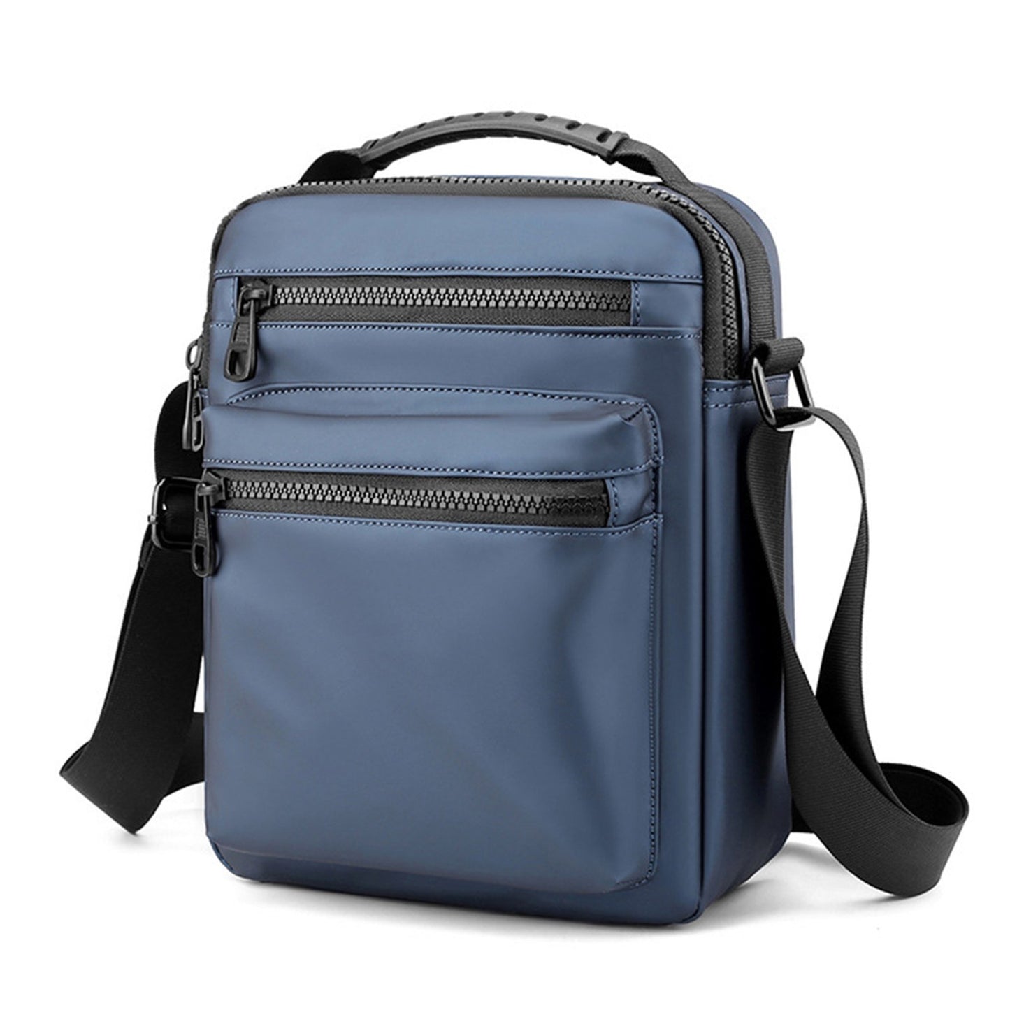 Mens Wear-Resistant Oxford Sling Crossbody Shoulder Bag with Adjustable Strap