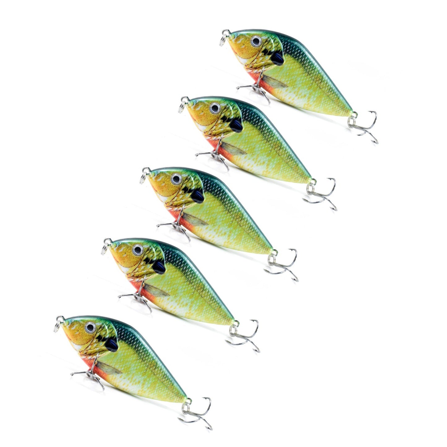 Lifelike 2.8in Fishing Lure with Rattle - 0.5oz Bionic Hard Bait for Bass & Pike, Freshwater & Saltwater Crankbait with Treble Hooks