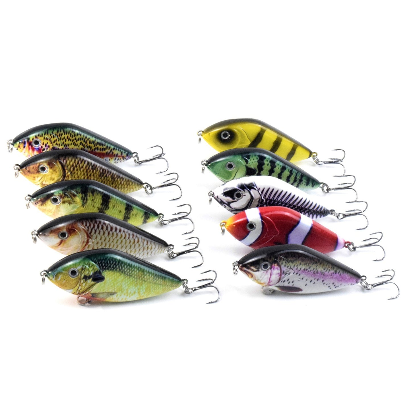 Lifelike 2.8in Fishing Lure with Rattle - 0.5oz Bionic Hard Bait for Bass & Pike, Freshwater & Saltwater Crankbait with Treble Hooks