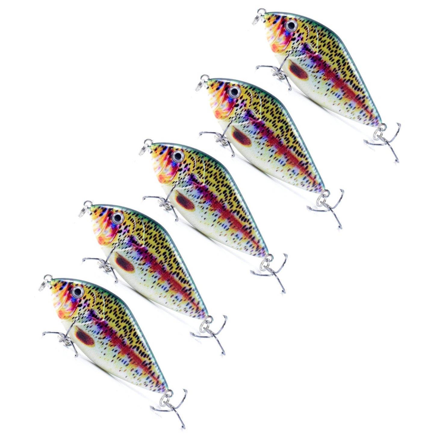 Lifelike 2.8in Fishing Lure with Rattle - 0.5oz Bionic Hard Bait for Bass & Pike, Freshwater & Saltwater Crankbait with Treble Hooks
