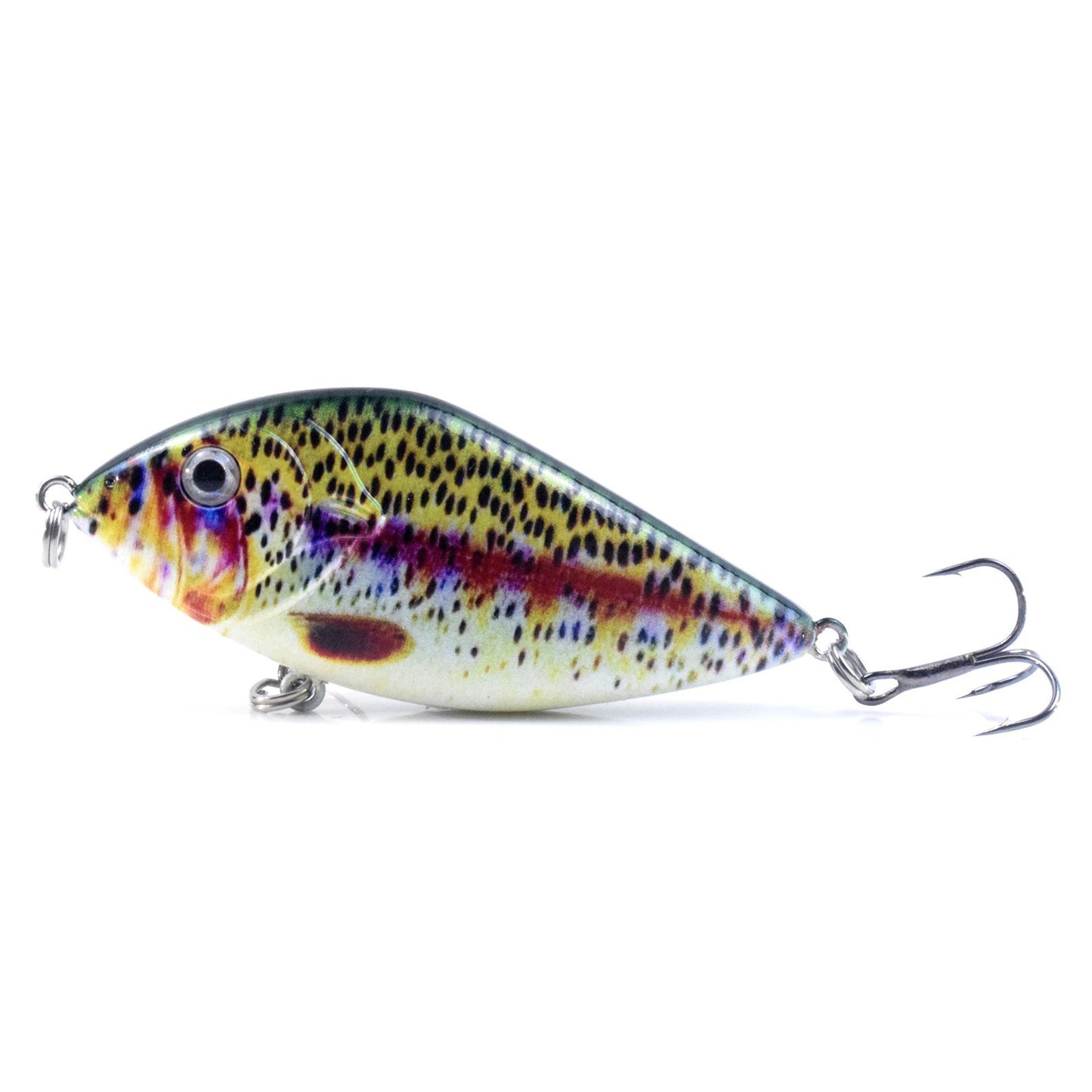 Lifelike 2.8in Fishing Lure with Rattle - 0.5oz Bionic Hard Bait for Bass & Pike, Freshwater & Saltwater Crankbait with Treble Hooks