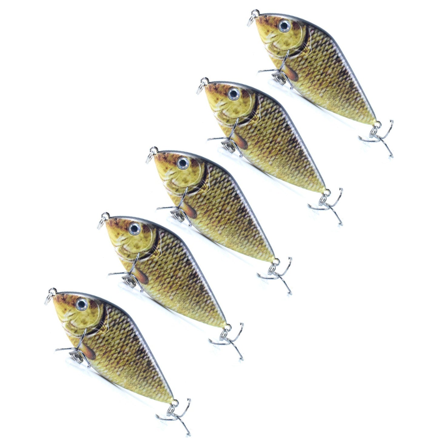 Lifelike 2.8in Fishing Lure with Rattle - 0.5oz Bionic Hard Bait for Bass & Pike, Freshwater & Saltwater Crankbait with Treble Hooks
