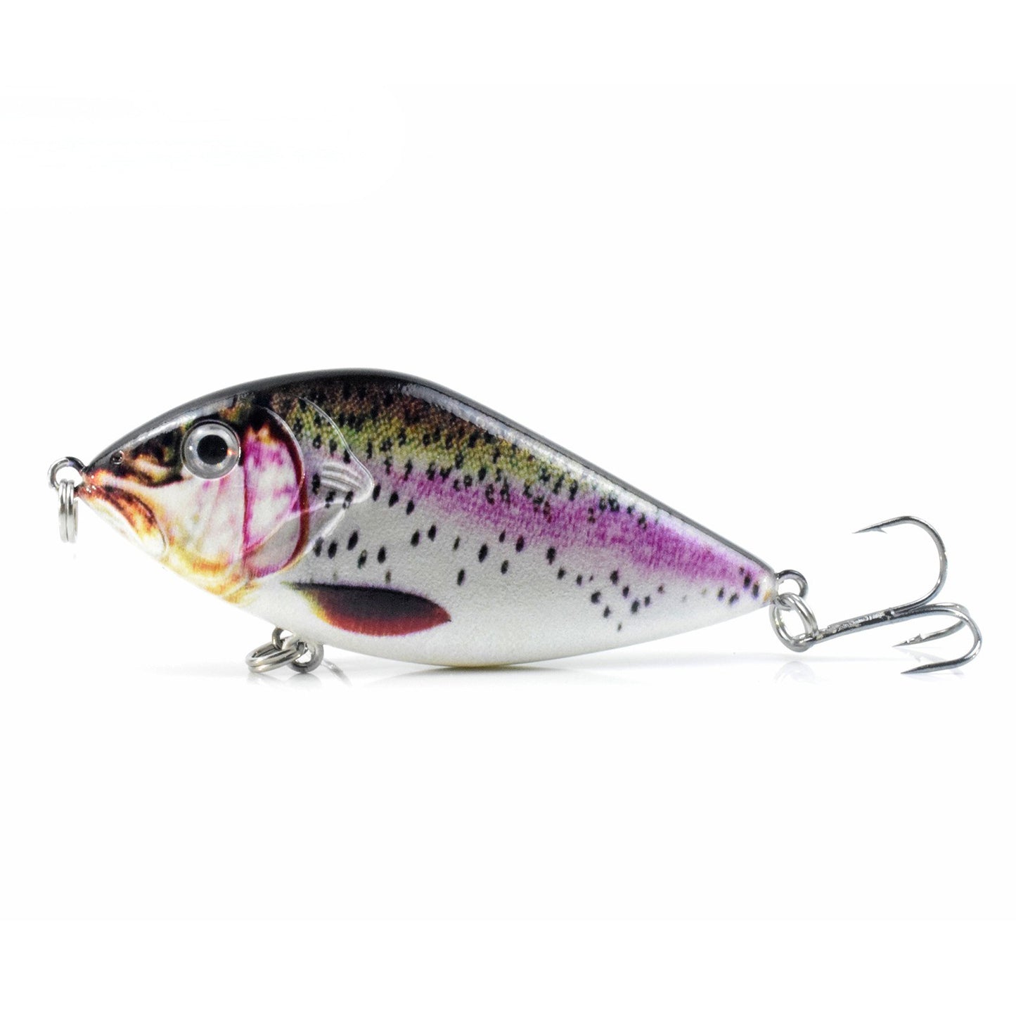 Lifelike 2.8in Fishing Lure with Rattle - 0.5oz Bionic Hard Bait for Bass & Pike, Freshwater & Saltwater Crankbait with Treble Hooks