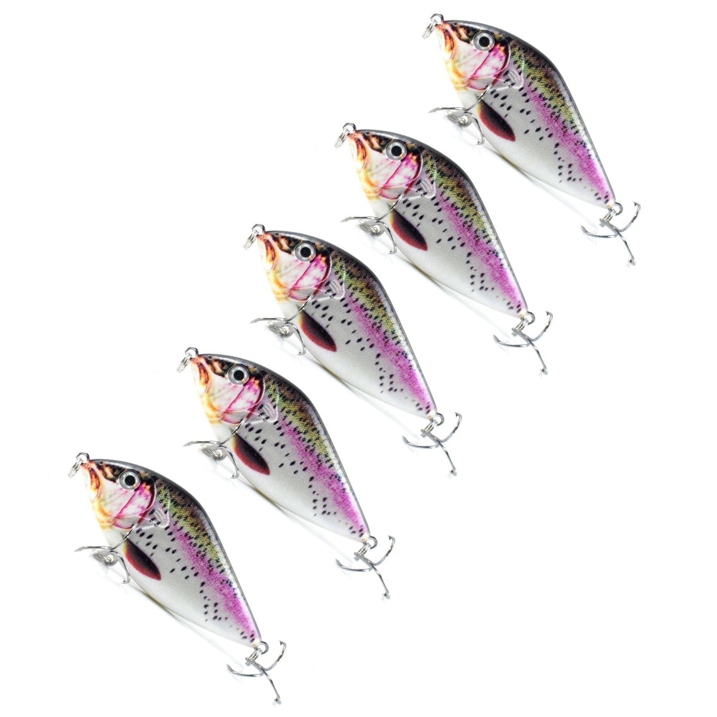 Lifelike 2.8in Fishing Lure with Rattle - 0.5oz Bionic Hard Bait for Bass & Pike, Freshwater & Saltwater Crankbait with Treble Hooks