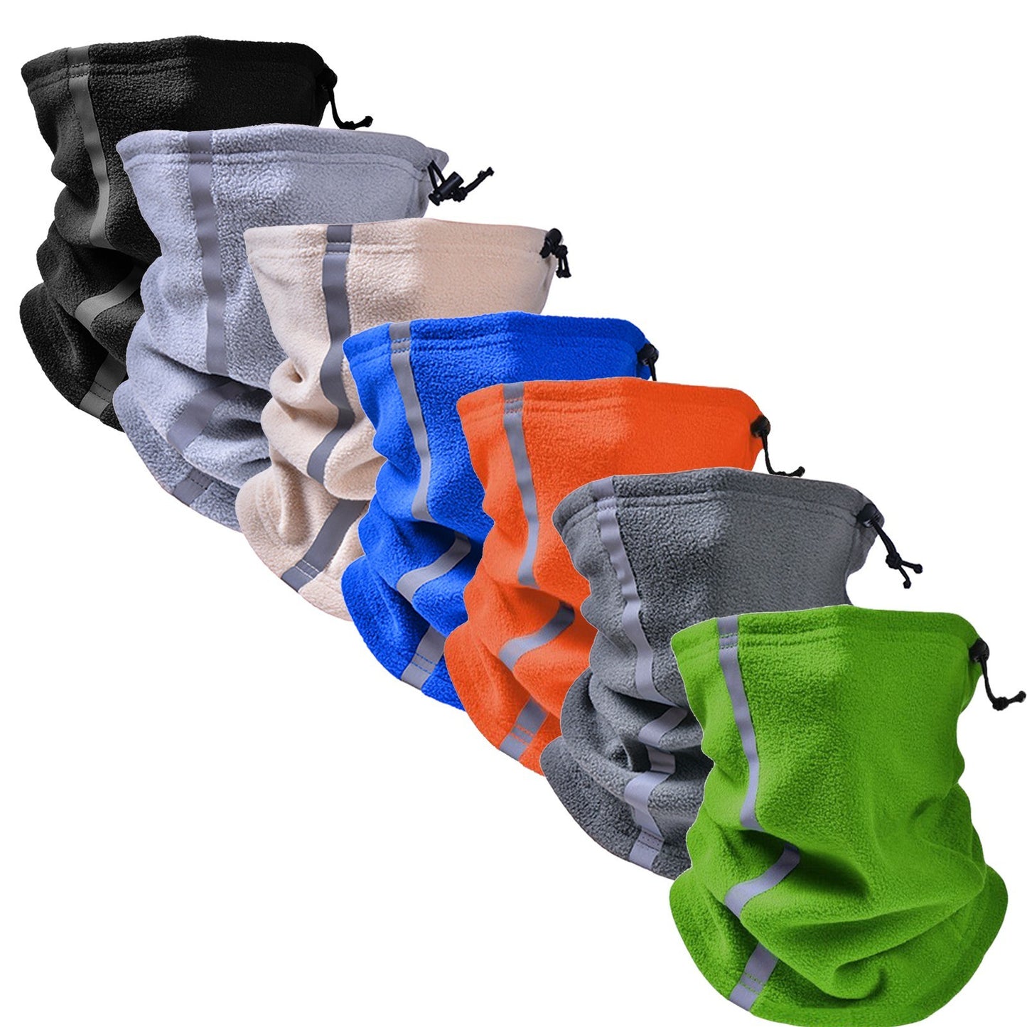 Reflective Fleece Neck Warmer Balaclava for Winter Sports: Unisex Skiing, Cycling, Running