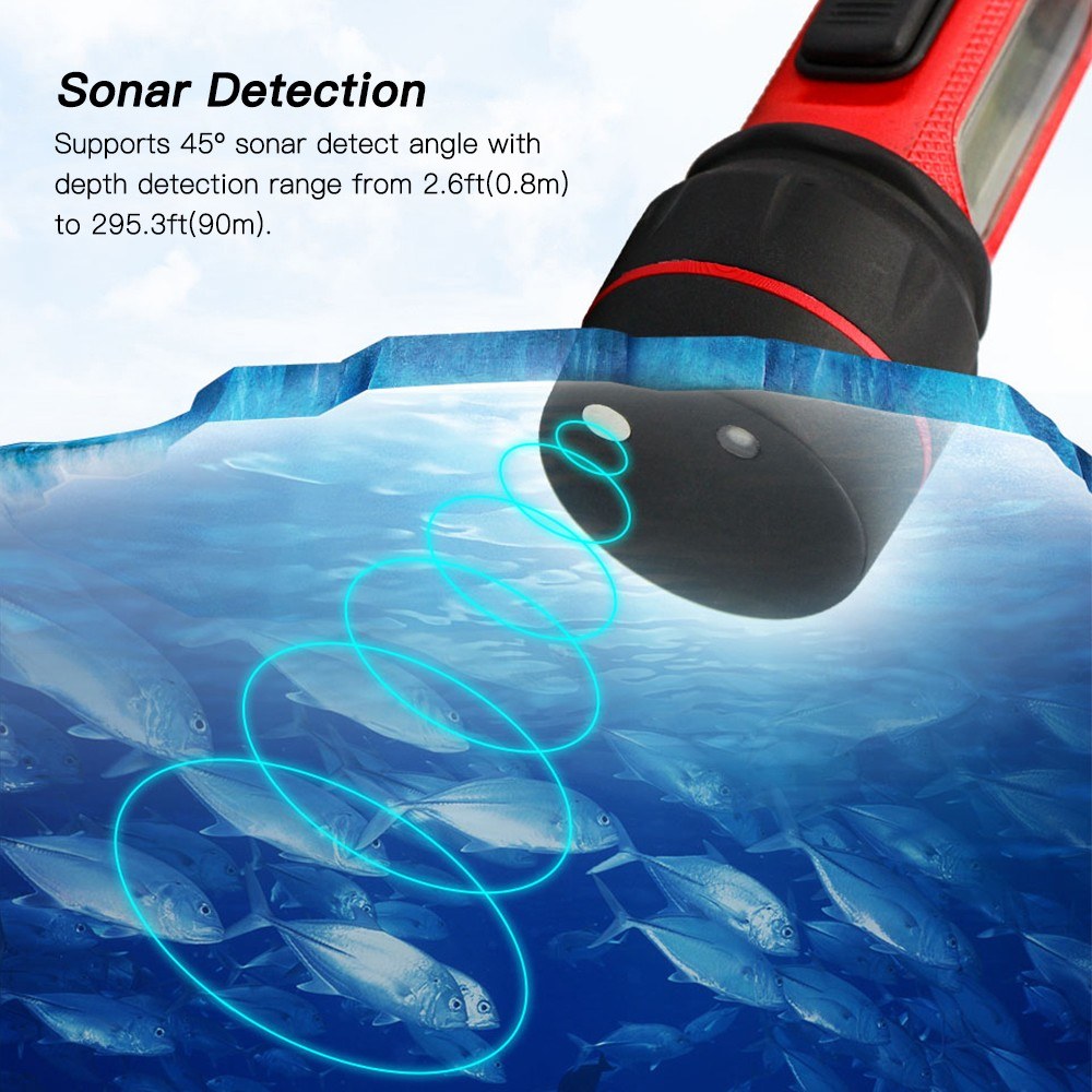 LED Sonar Fishfinder for Ice Fishing with Underwater Light