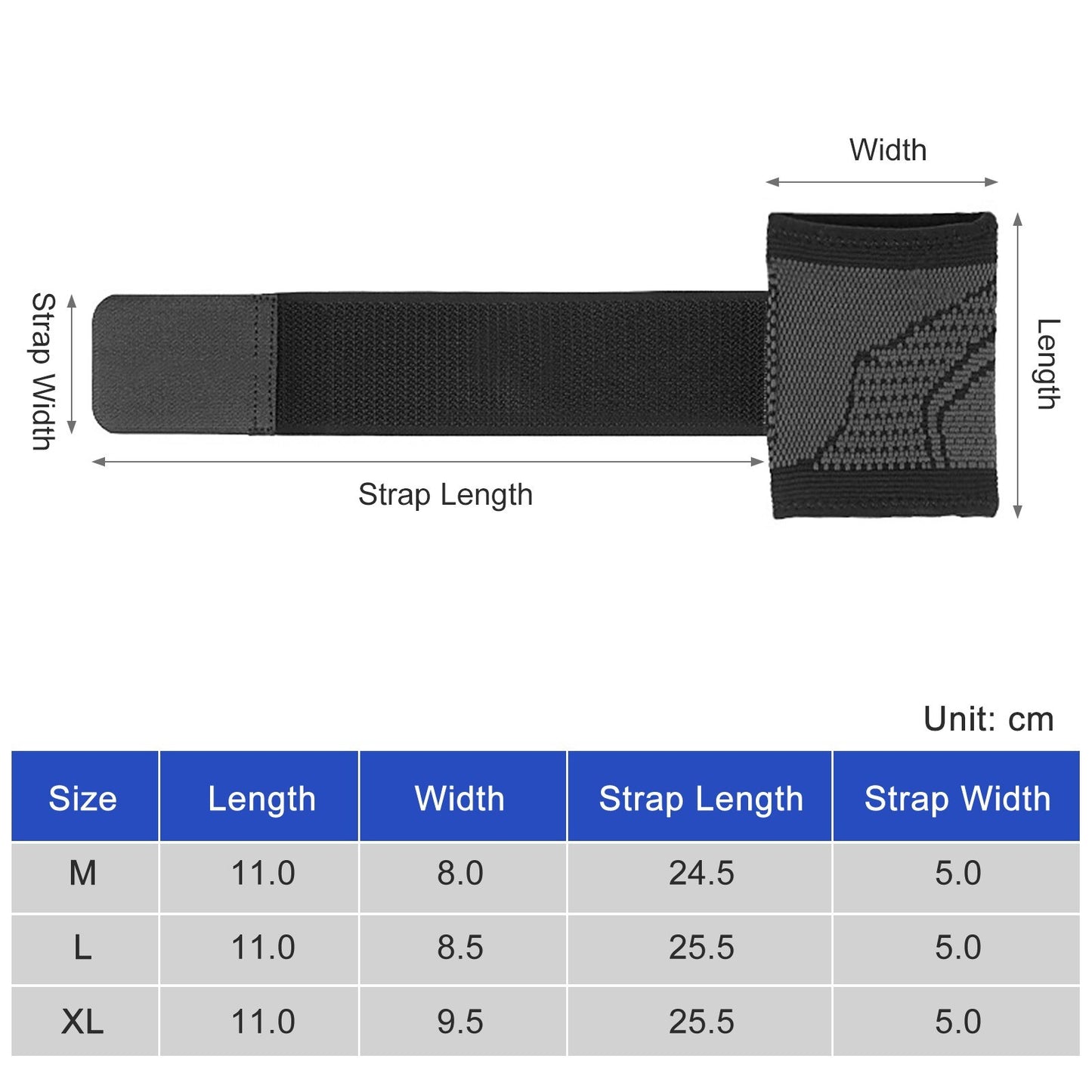 Adjustable Fitness Wrist Brace Support Bandage - 1pc