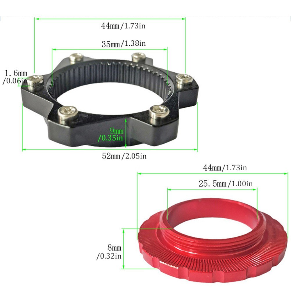 6-Bolt to Center Lock Adapter for 6-Hole Brake Disc Conversion