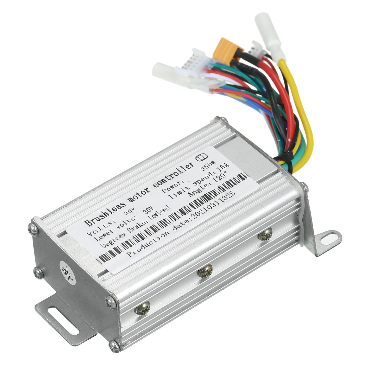 Electric Scooter Accessory Set - 30V 350W Brushless Motor Controller with Digital Display, Headlight & Taillight