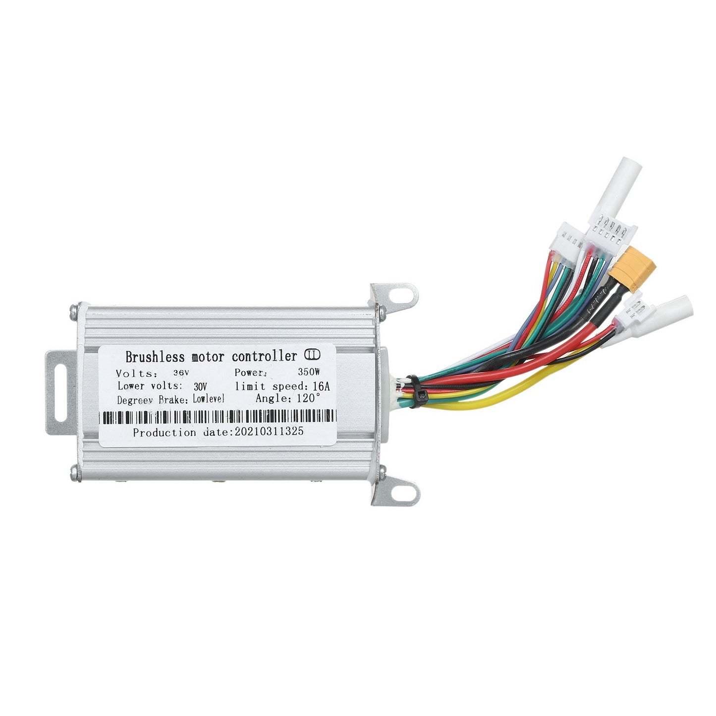 Electric Scooter Accessory Set - 30V 350W Brushless Motor Controller with Digital Display, Headlight & Taillight