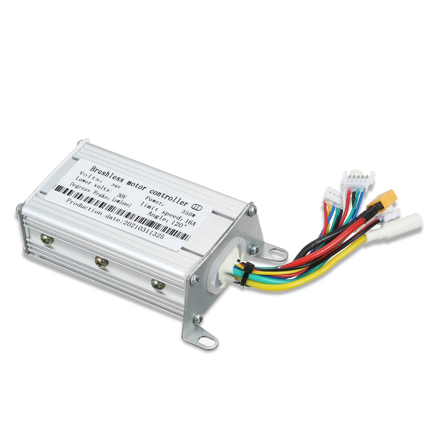 Electric Scooter Accessory Set - 30V 350W Brushless Motor Controller with Digital Display, Headlight & Taillight