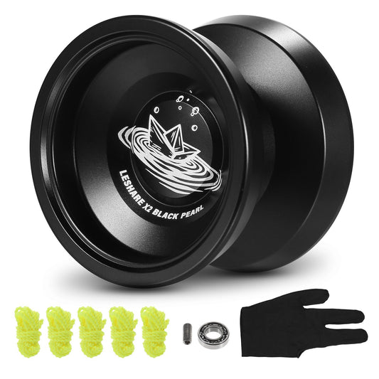 LESHARE Aluminum Competitive Yoyo with Bearing Strings and Glove