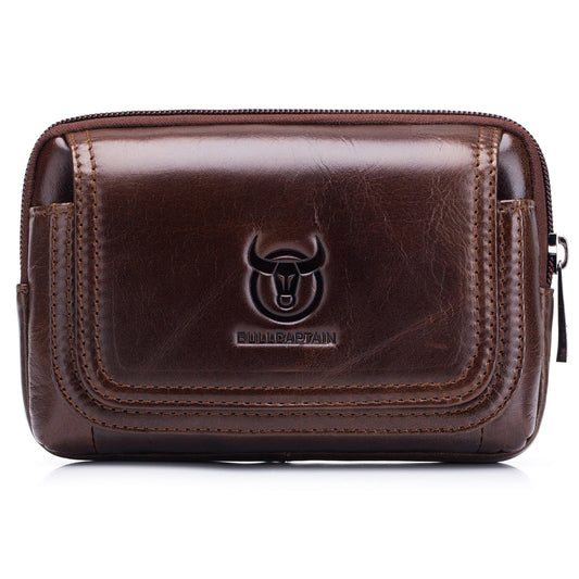 Mens Leather Waist Bag & Phone Pouch with Belt Loop