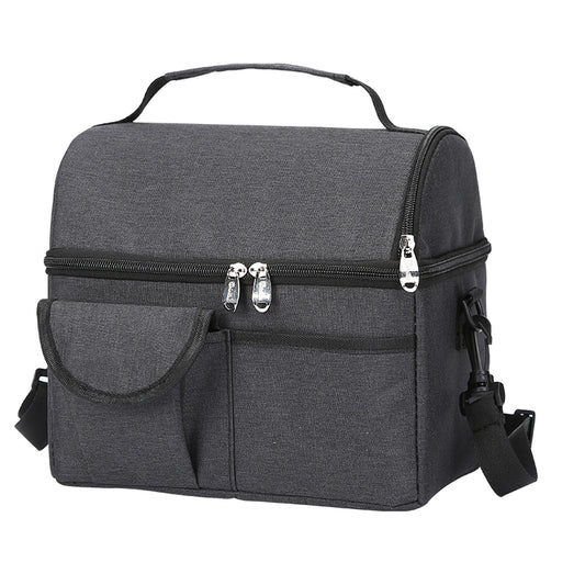 Insulated Double Layer Portable Cooler Tote for Camping, BBQ, Picnic & Outdoor Activities