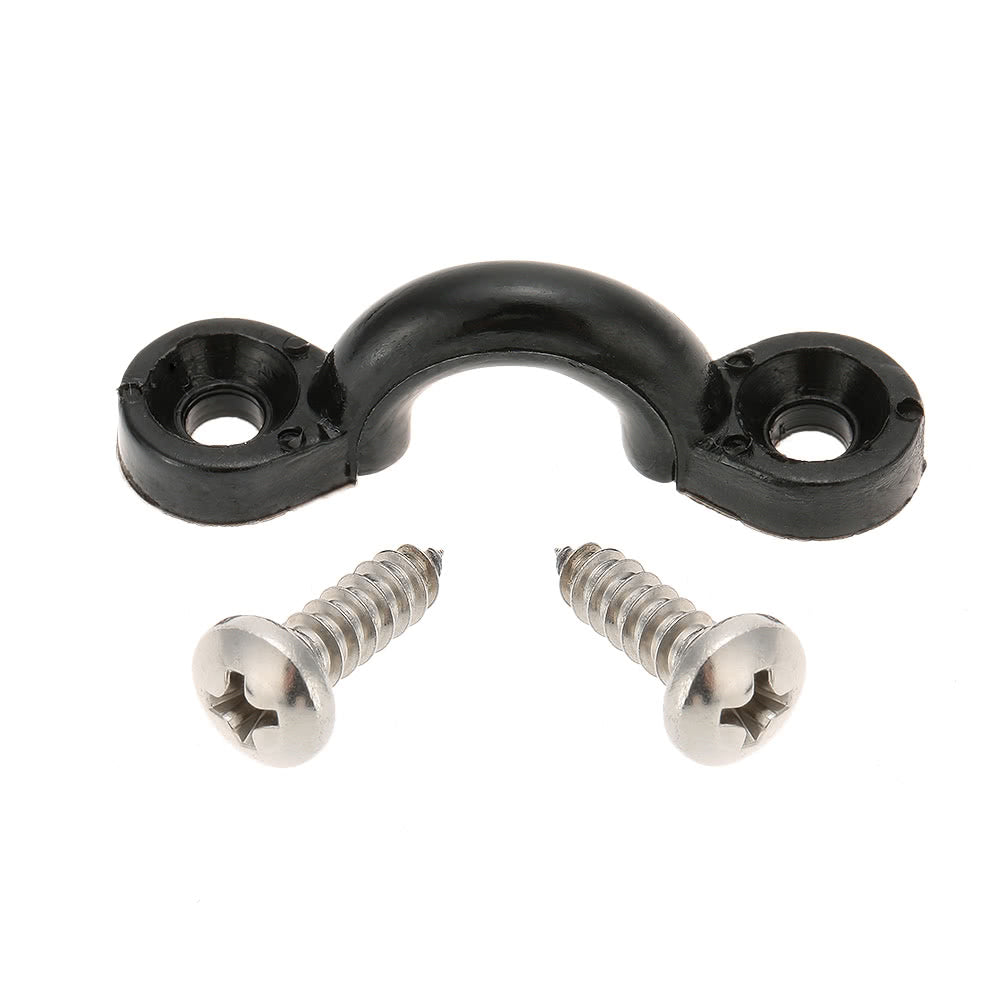 Nylon Bungee Deck Loops Kit: 10 Pad Eyes & 20 Screws for Boat/Kayak Rigging