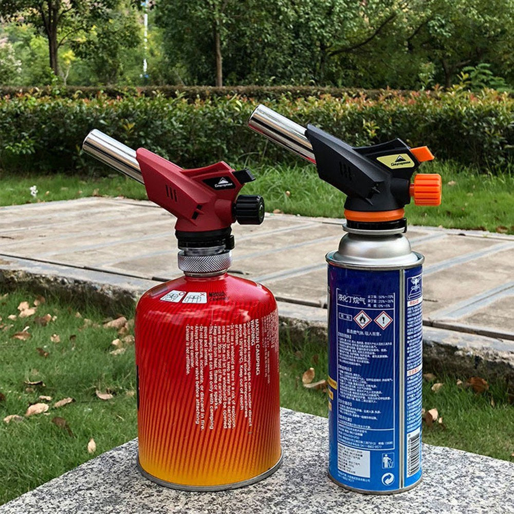 Adjustable Flame Butane Torch for Kitchen Desserts, Cooking, Camping & Hiking