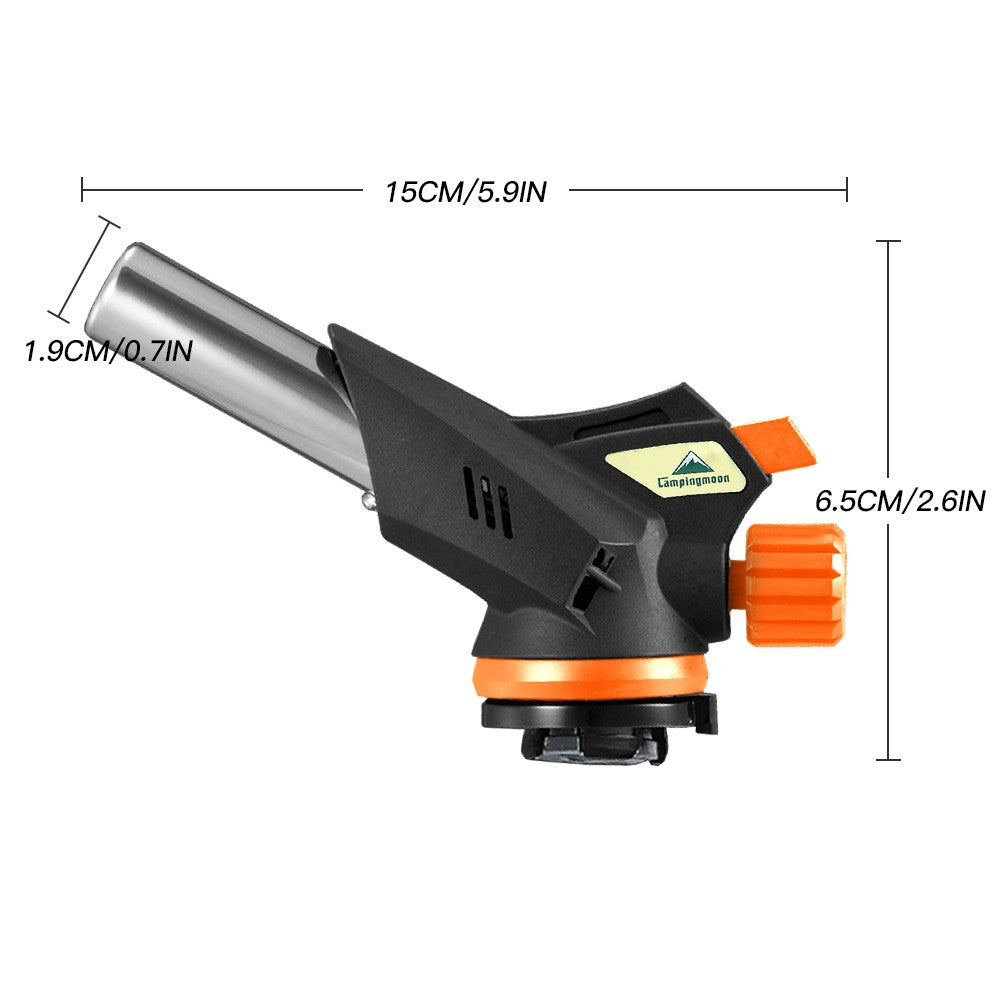 Adjustable Flame Butane Torch for Kitchen Desserts, Cooking, Camping & Hiking