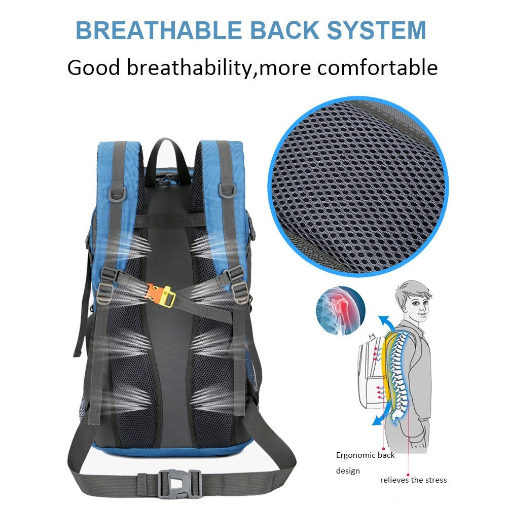 50L Waterproof Breathable Outdoor Backpack for Mountaineering, Cycling, and Travel