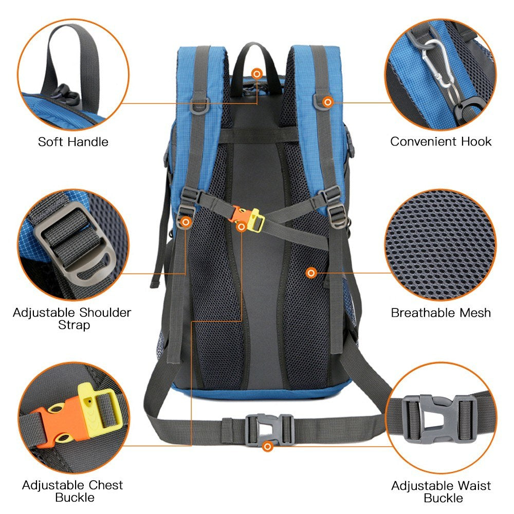 50L Waterproof Breathable Outdoor Backpack for Mountaineering, Cycling, and Travel