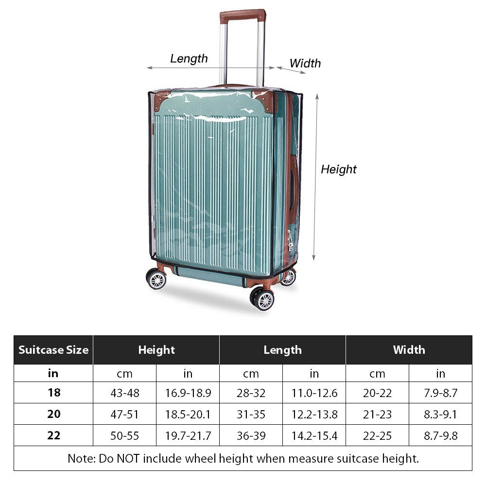 Clear PVC Luggage Protector for 18-Inch Suitcase