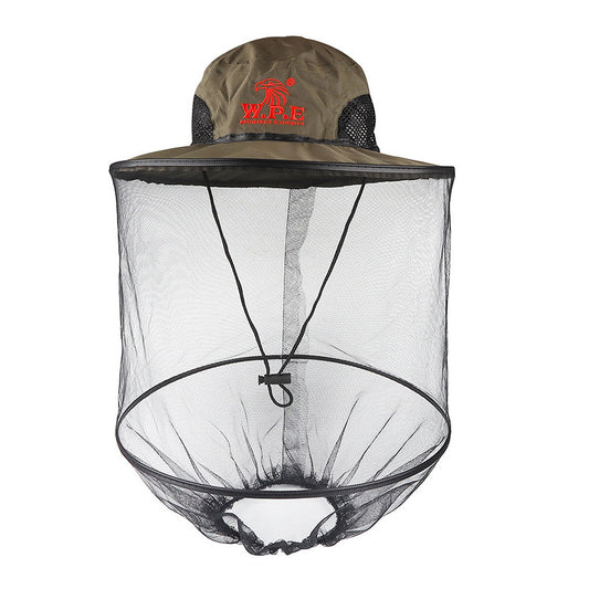 Mesh Bug Shield Mosquito Repellent Hat: Beekeeping, Fishing Cap with Face and Neck Protection