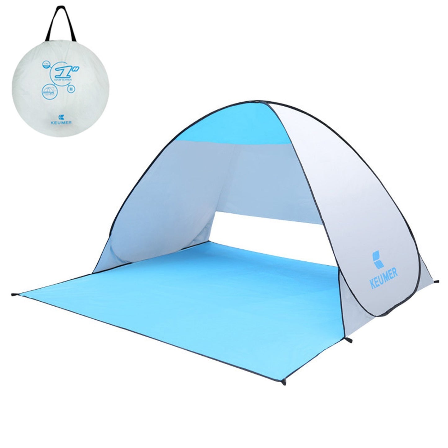 Automatic Pop-up Beach Tent, 71x59x43 Inch, Anti-UV Sun Shelter for Camping & Outdoor Activities