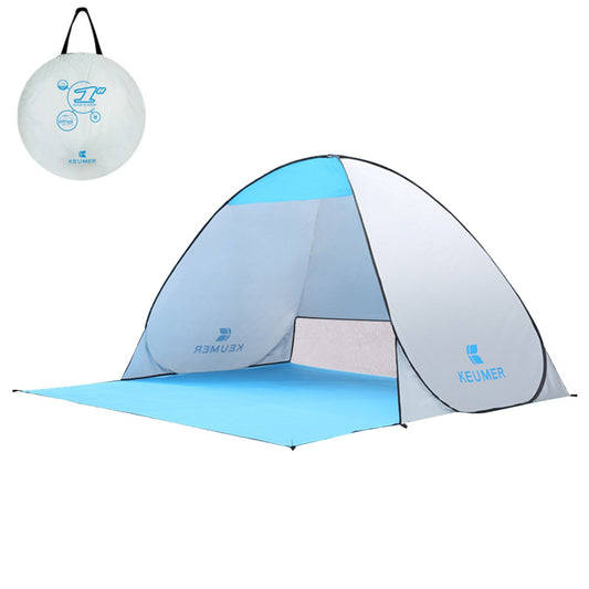 Automatic Pop-up Beach Tent, 71x59x43 Inch, Anti-UV Sun Shelter for Camping & Outdoor Activities