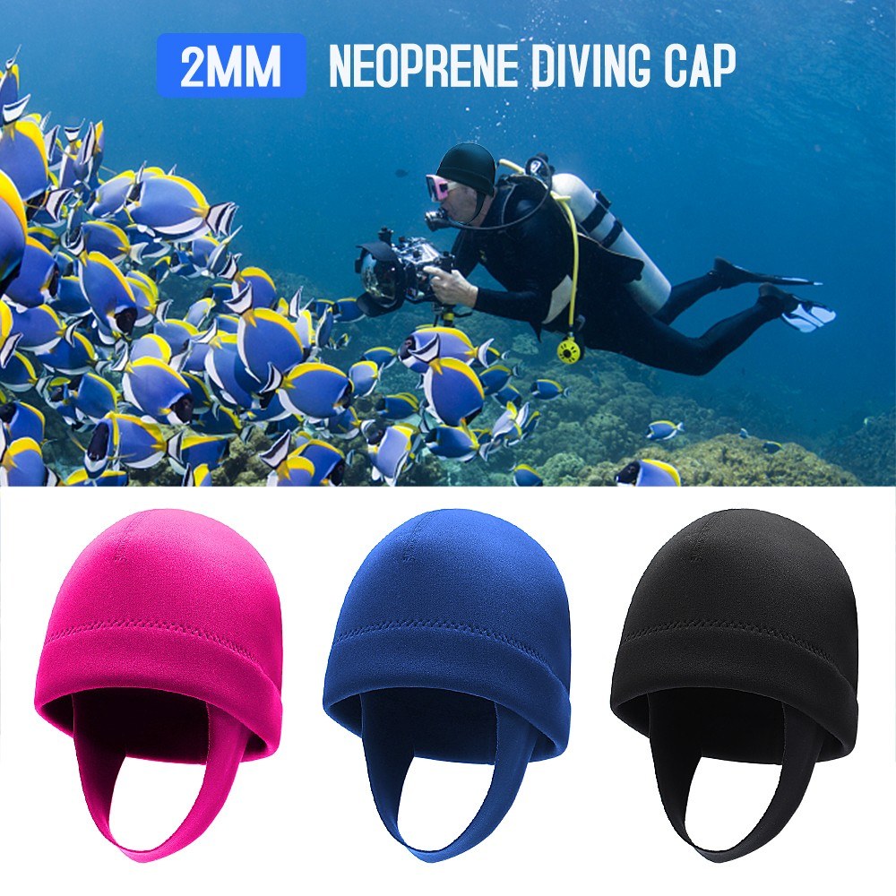 2mm Neoprene UV Protection Diving Beanie Snorkeling Cap