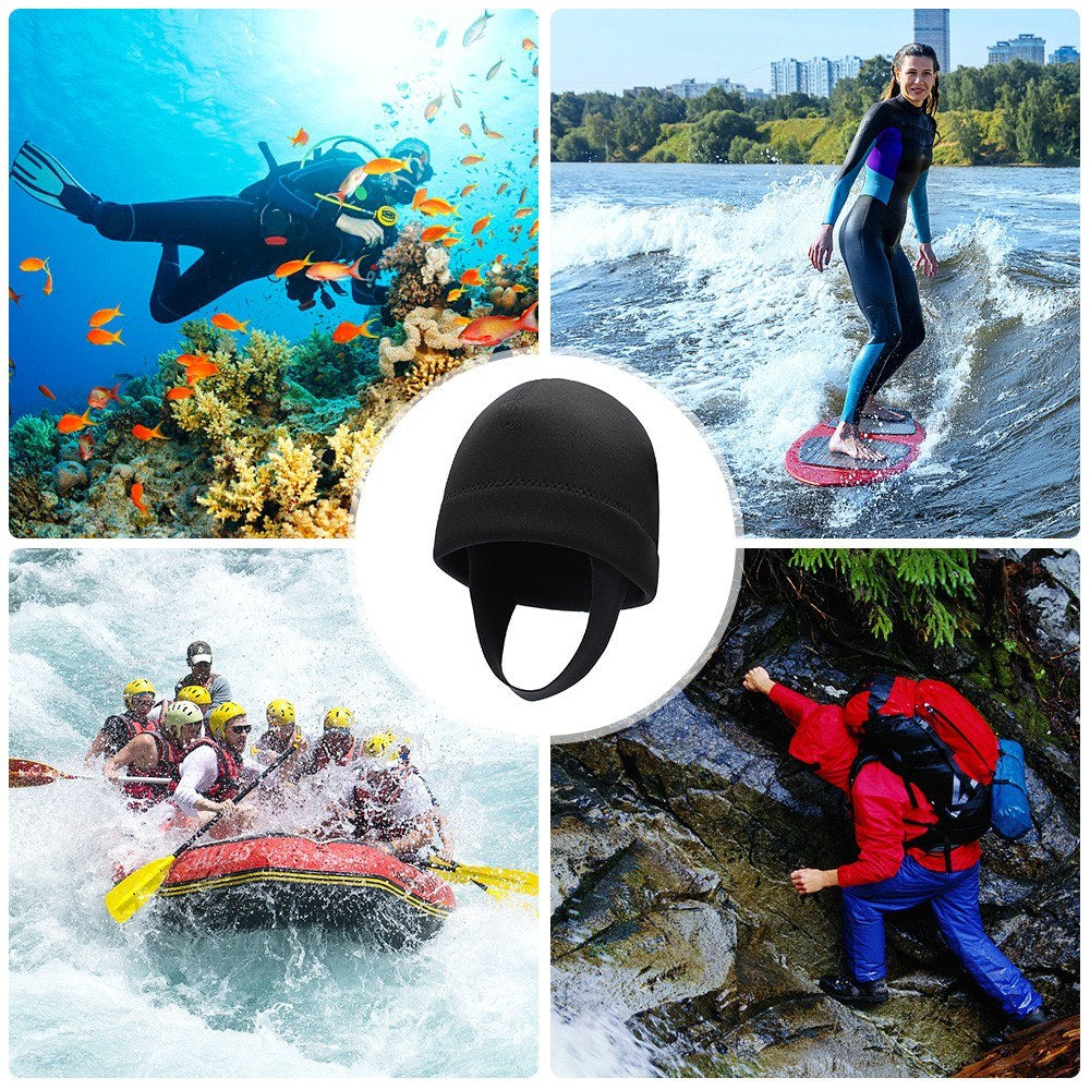 2mm Neoprene UV Protection Diving Beanie Snorkeling Cap
