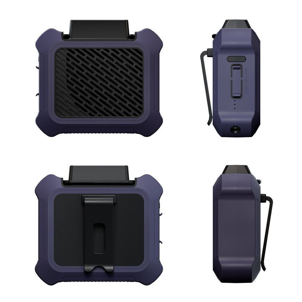 Portable Waist-Mounted USB Rechargeable Fan with Night Light & Mobile Power for Outdoor Camping & Emergency Use
