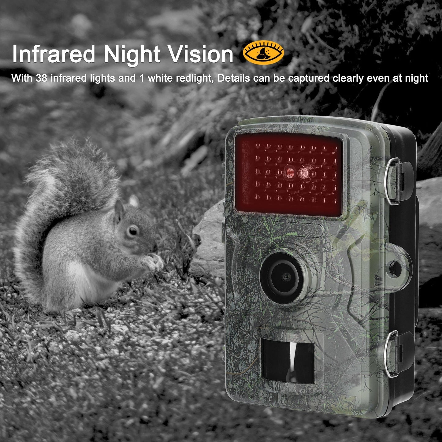 16MP 1080P Portable Outdoor Trail Camera for Wildlife Observation