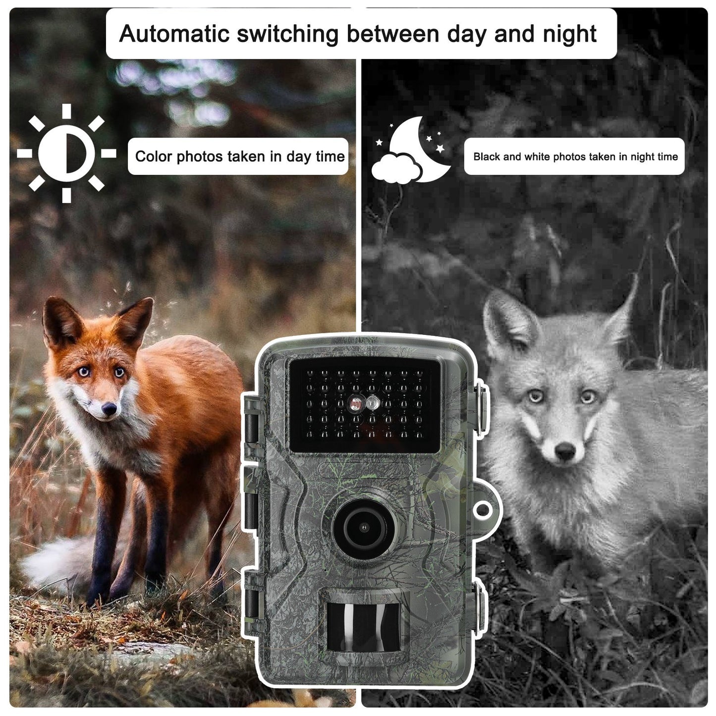 16MP 1080P Portable Outdoor Trail Camera for Wildlife Observation