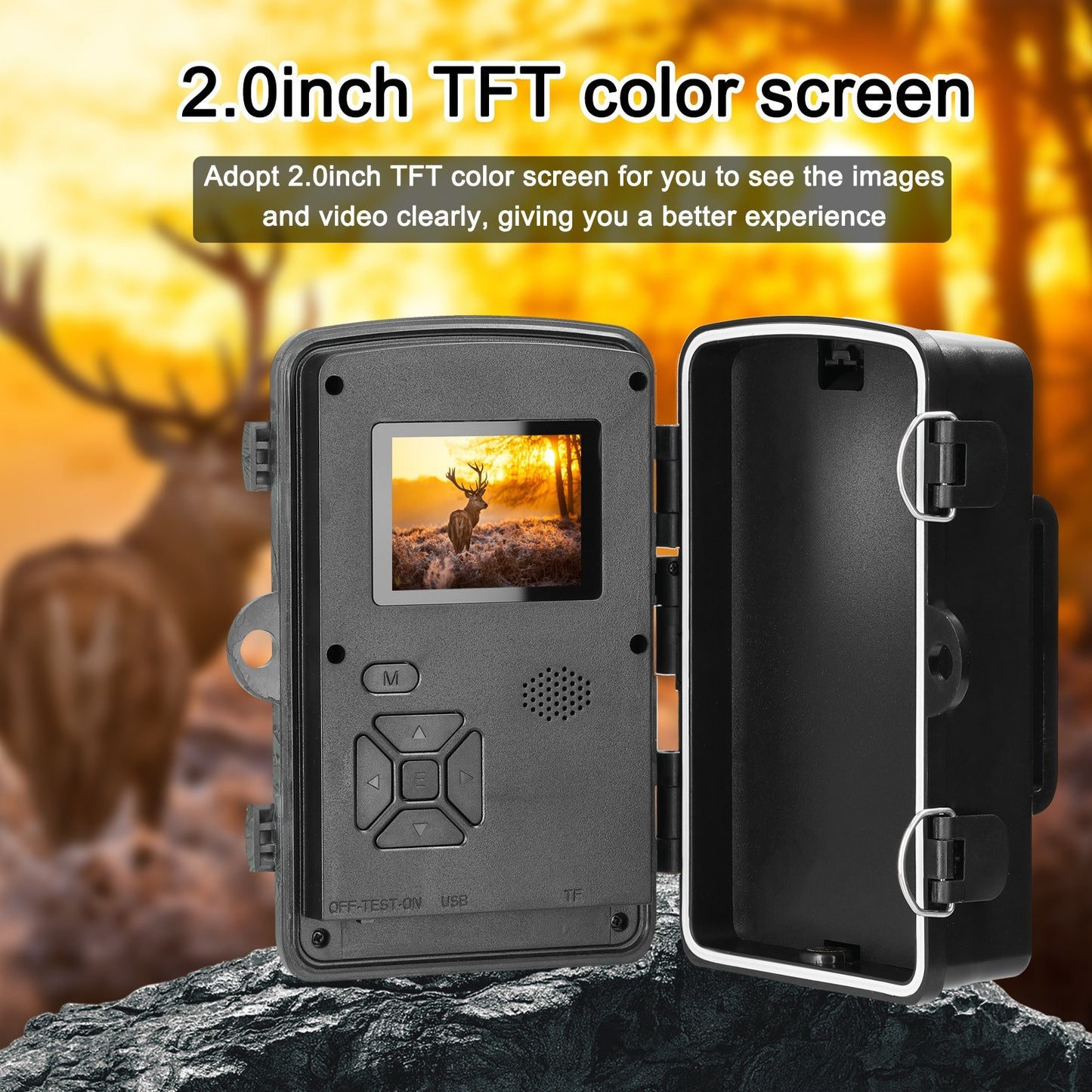 16MP 1080P Portable Outdoor Trail Camera for Wildlife Observation