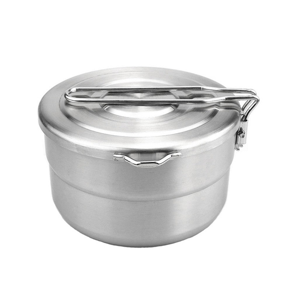 1.5L Stainless Steel Camping Pot with Storage Bag