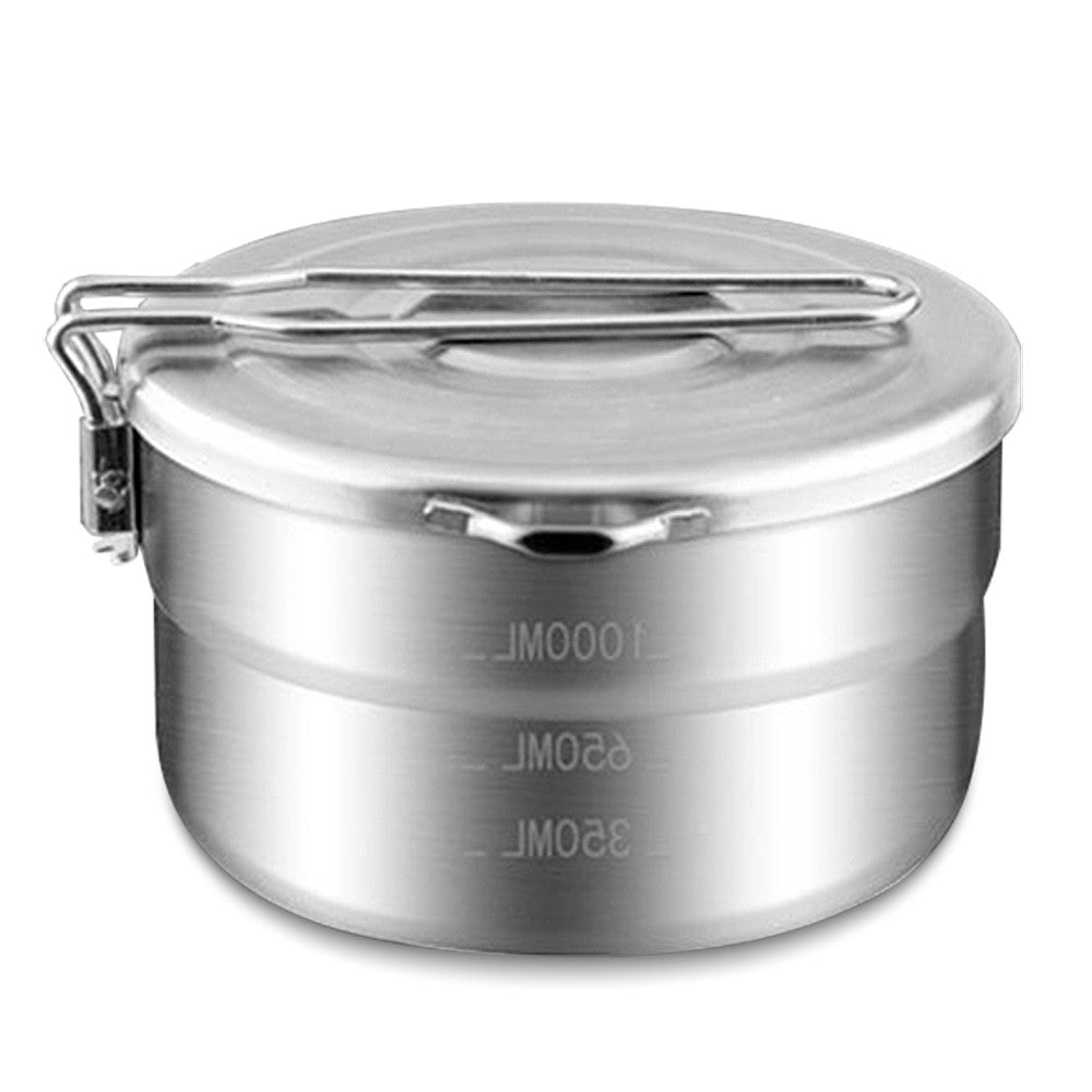 1.5L Stainless Steel Camping Pot with Storage Bag