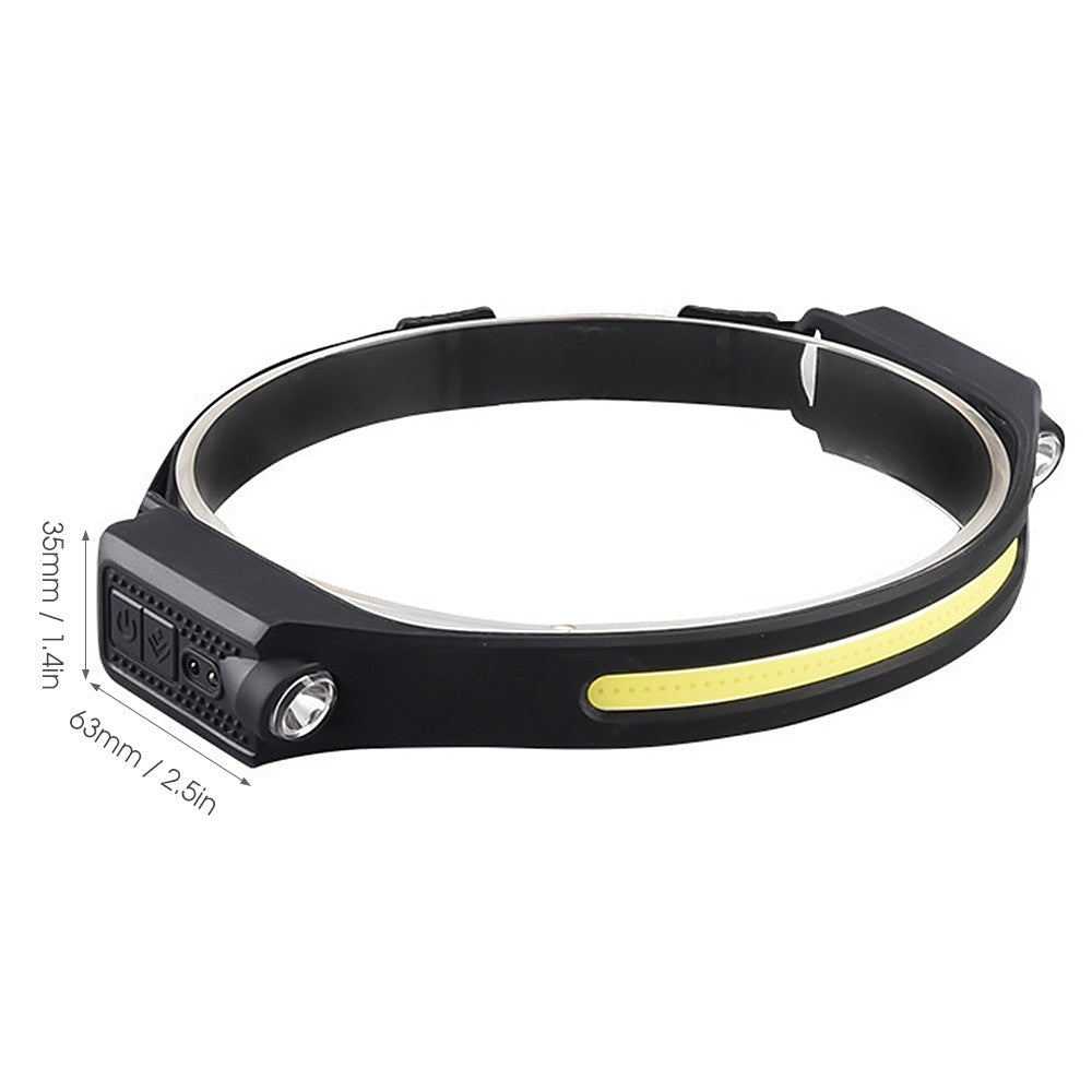 Waterproof USB Rechargeable Lightweight Outdoor Headlamp Flashlight