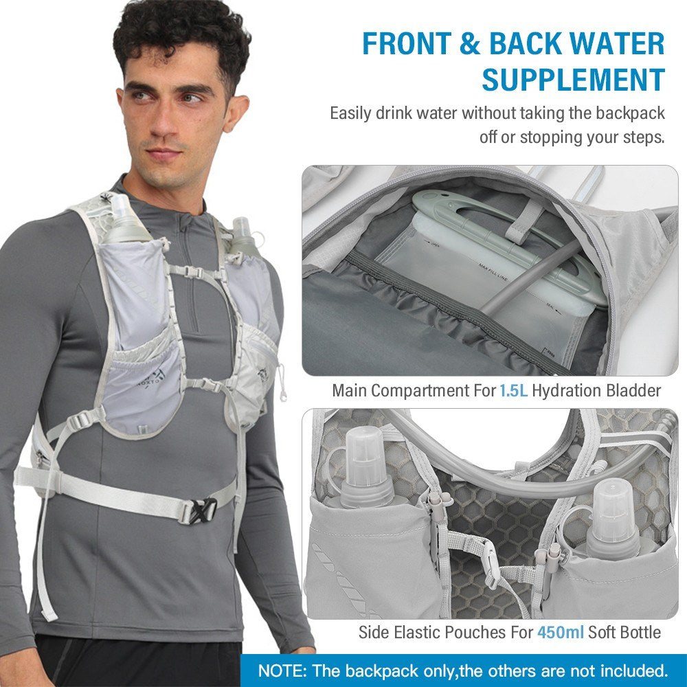 INOXTO 12L Lightweight Cycling Hydration Vest Pack for Outdoor Riding