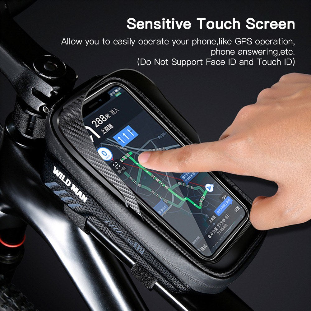 WILD MAN Waterproof Bike Phone Frame Bag
