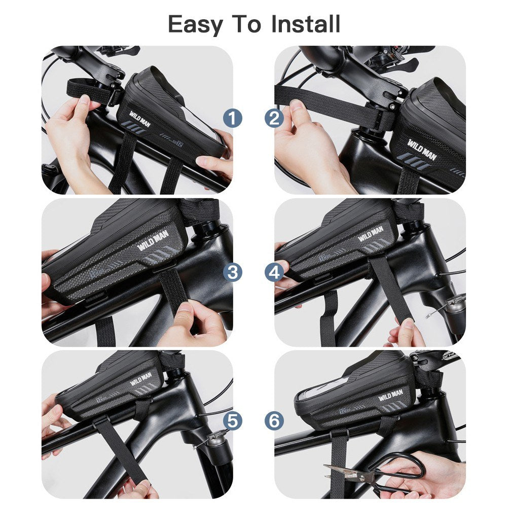 WILD MAN Waterproof Bike Phone Frame Bag
