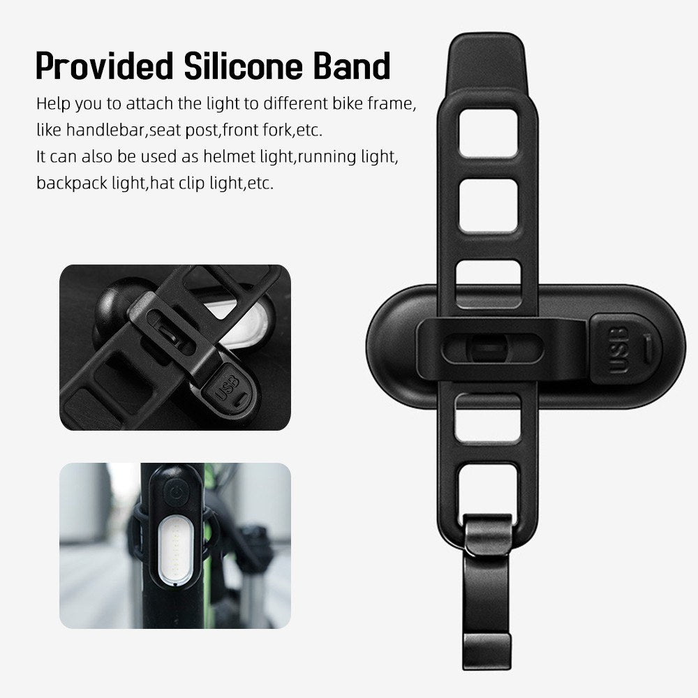 Rechargeable USB LED Bicycle Taillight Rear Warning Lamp