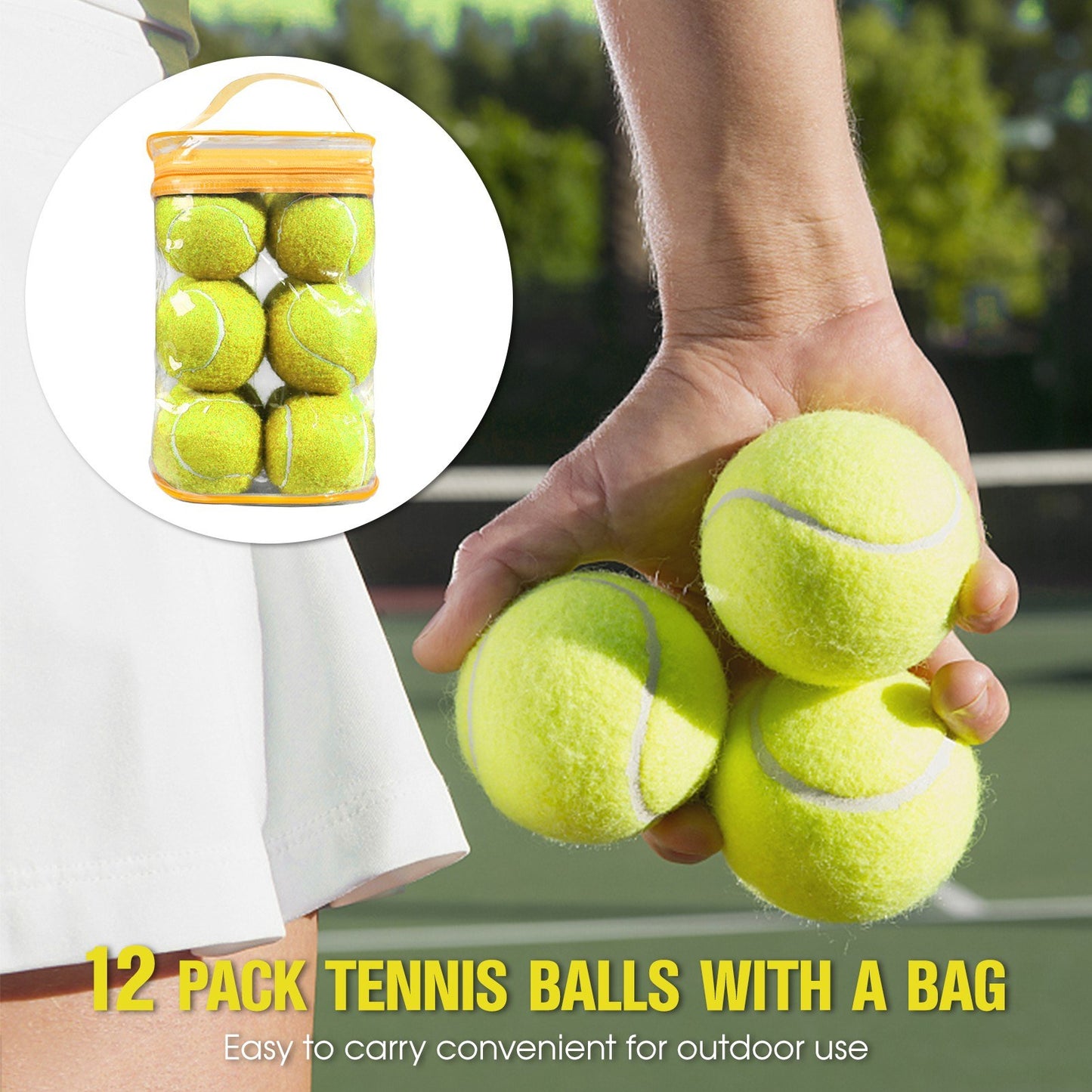 Tennis Balls 12-Pack for Pressure Matching and Training