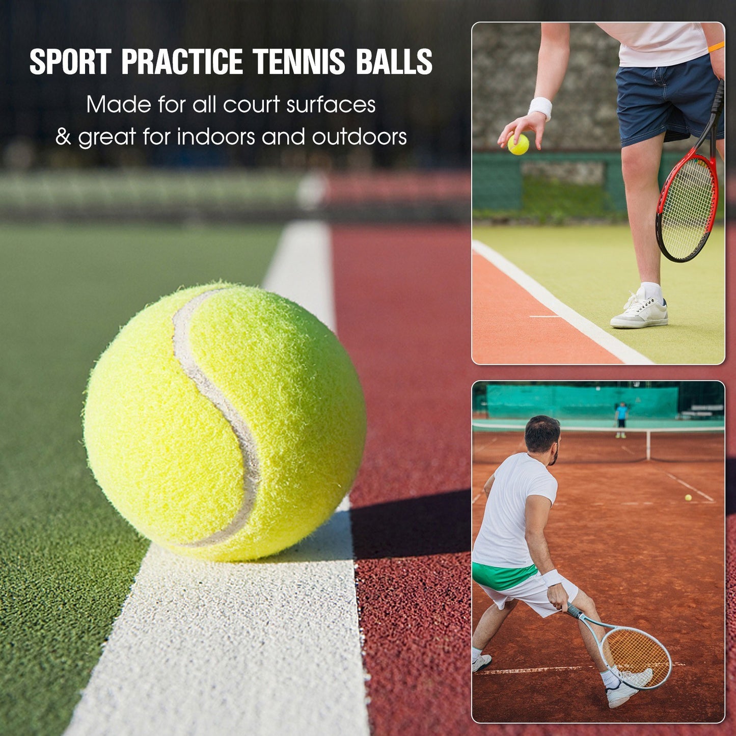 Tennis Balls 12-Pack for Pressure Matching and Training