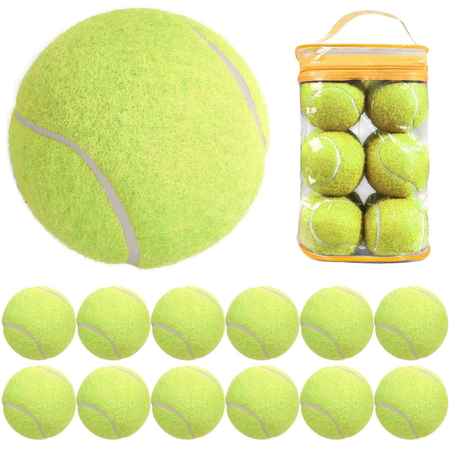 Tennis Balls 12-Pack for Pressure Matching and Training