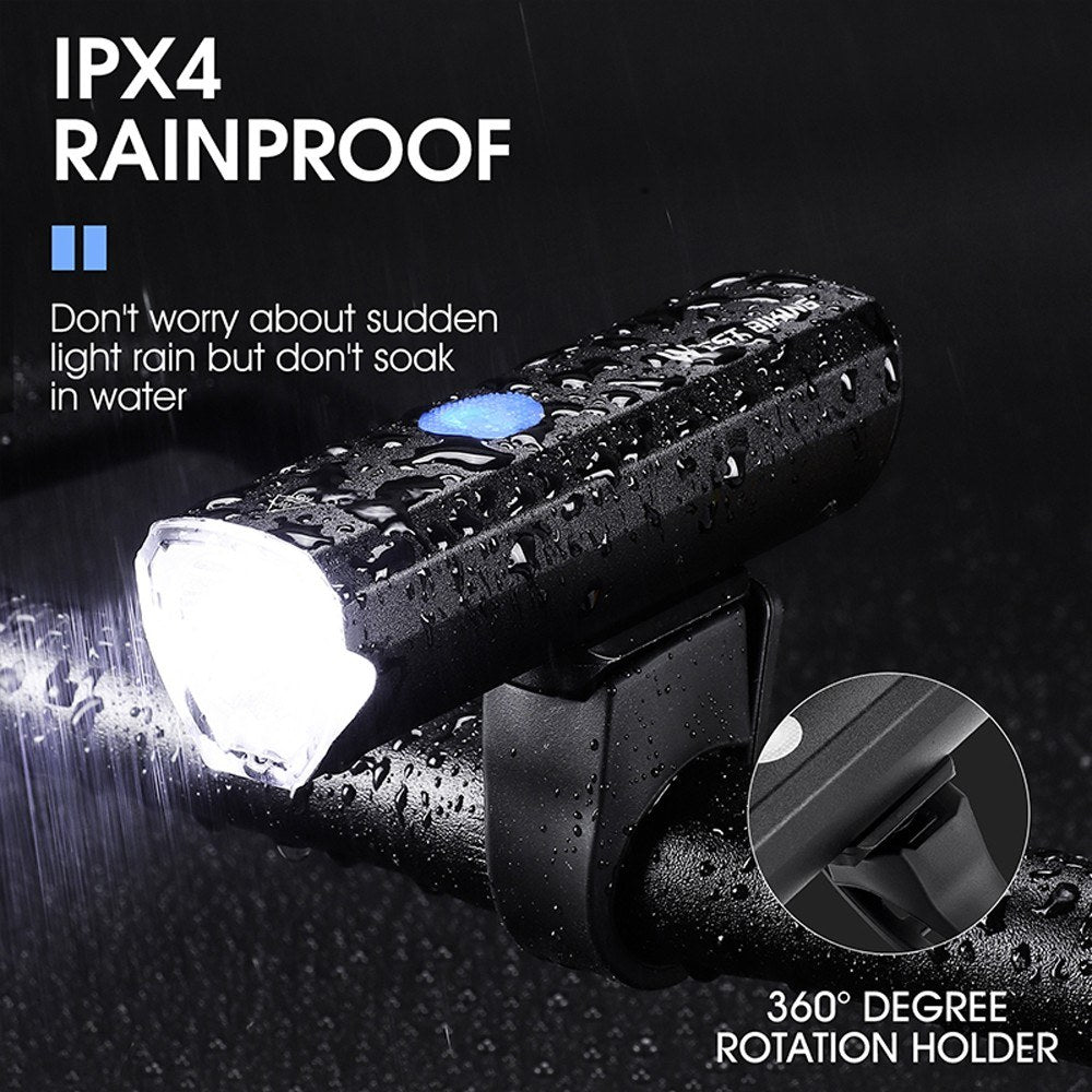 400 Lumen USB Rechargeable Waterproof Aluminum Alloy Bicycle Light