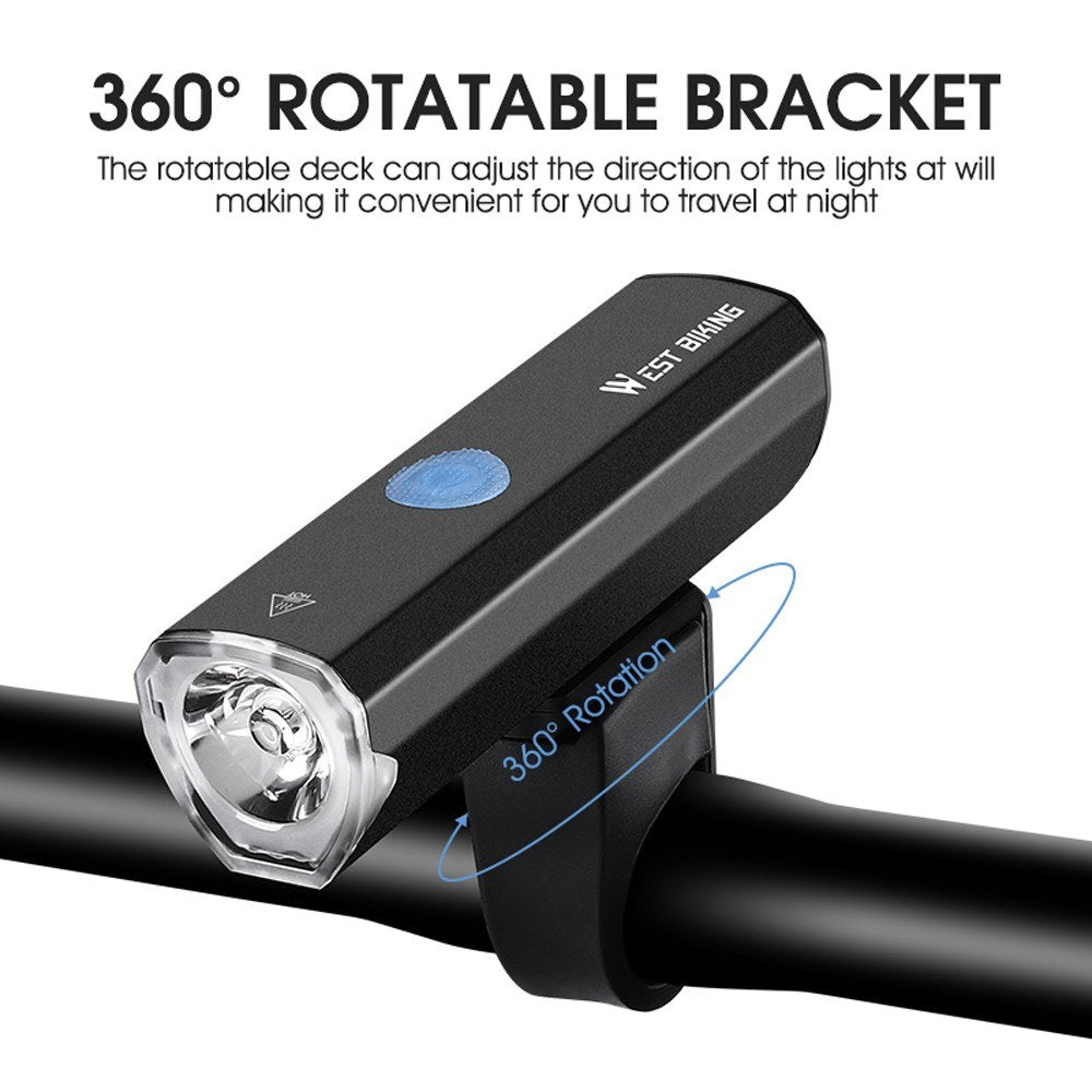 400 Lumen USB Rechargeable Waterproof Aluminum Alloy Bicycle Light