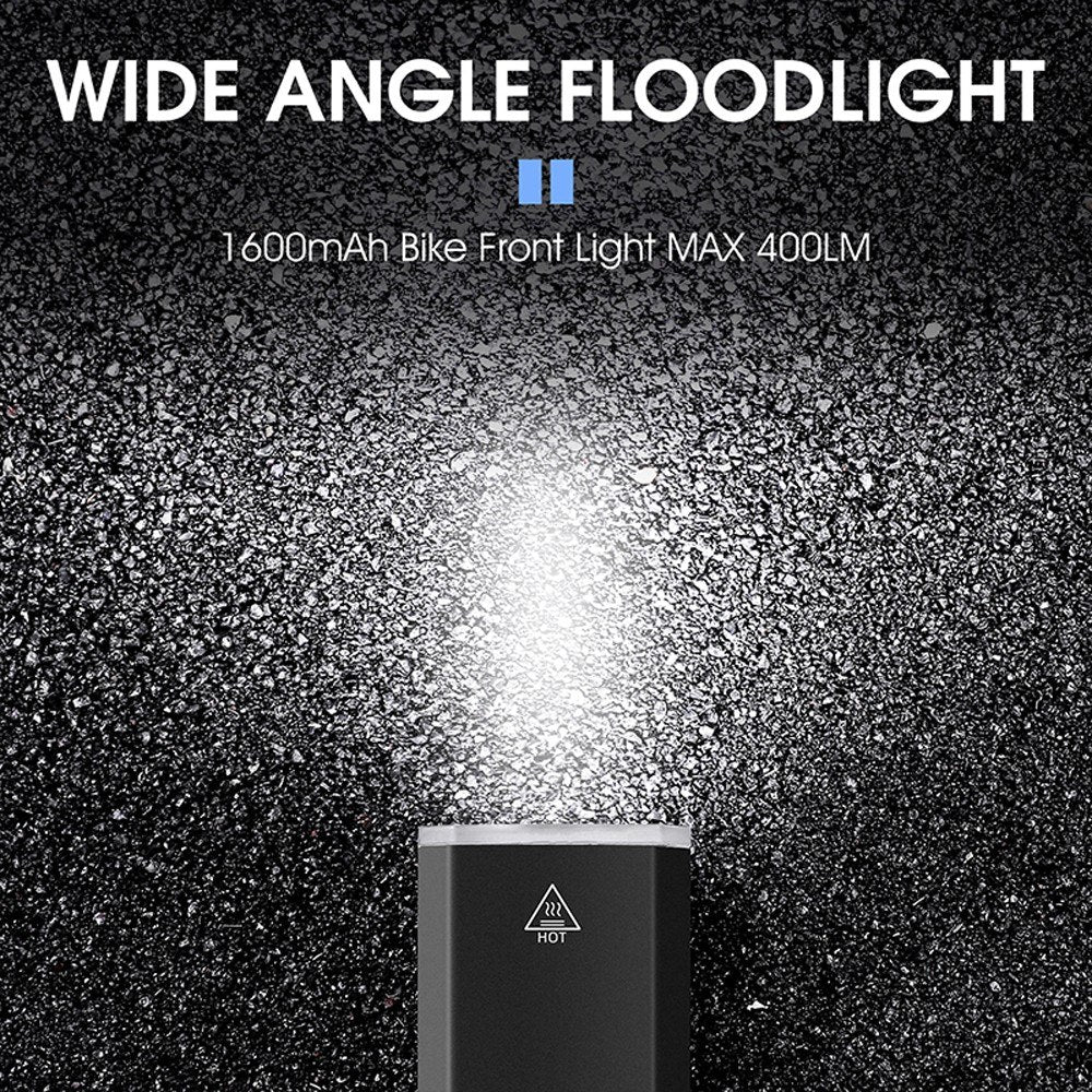 400 Lumen USB Rechargeable Waterproof Aluminum Alloy Bicycle Light