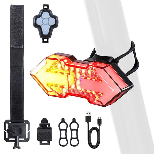 Wireless Remote-Control Bicycle Helmet & Tail Light for Night Riding