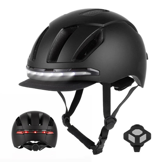 Smart Waterproof Cycling Helmet with LED Turn Signals for E-Bikes & Scooters