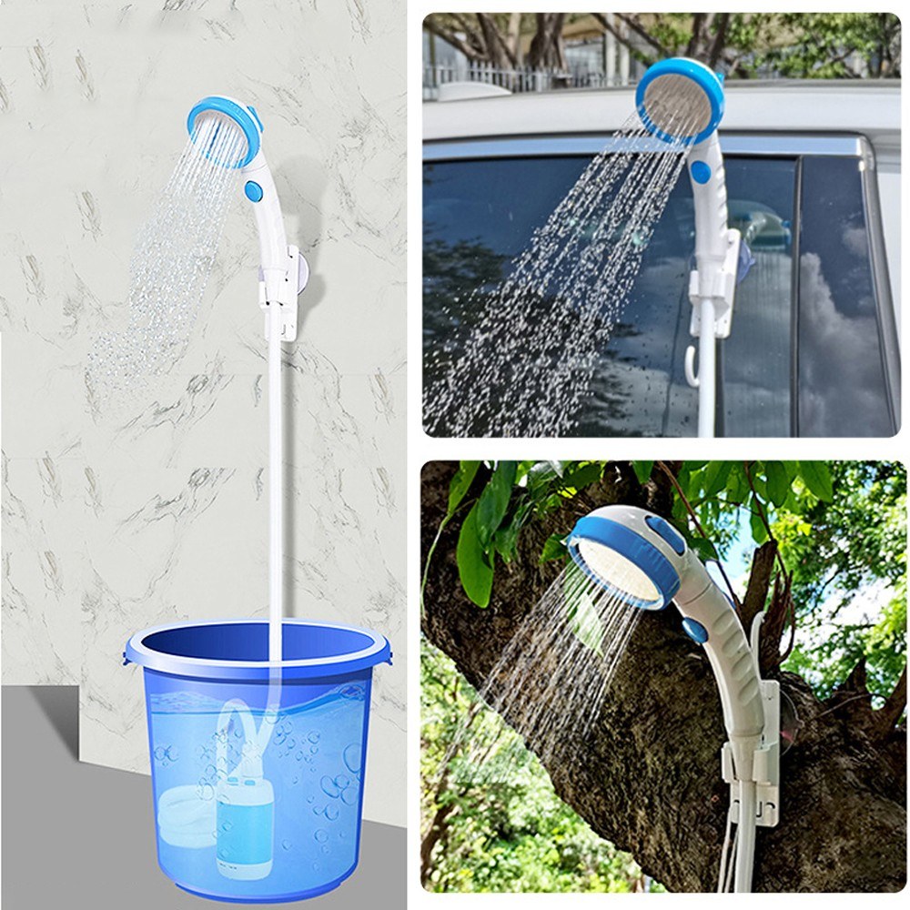 IPX7 Waterproof Portable Electric Camping Shower with 5000mAh Rechargeable Battery